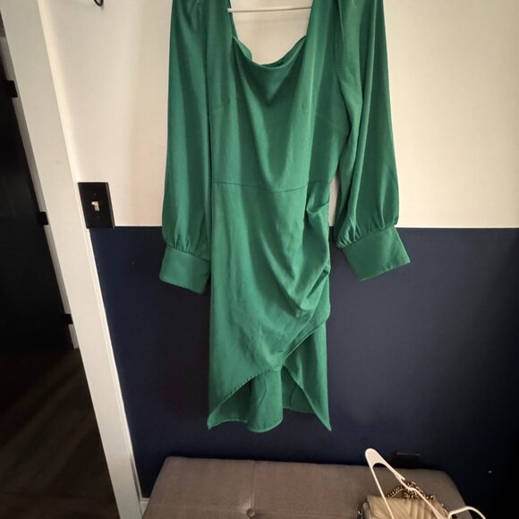 Green Winter Formal Dress - Picture 2 of 4